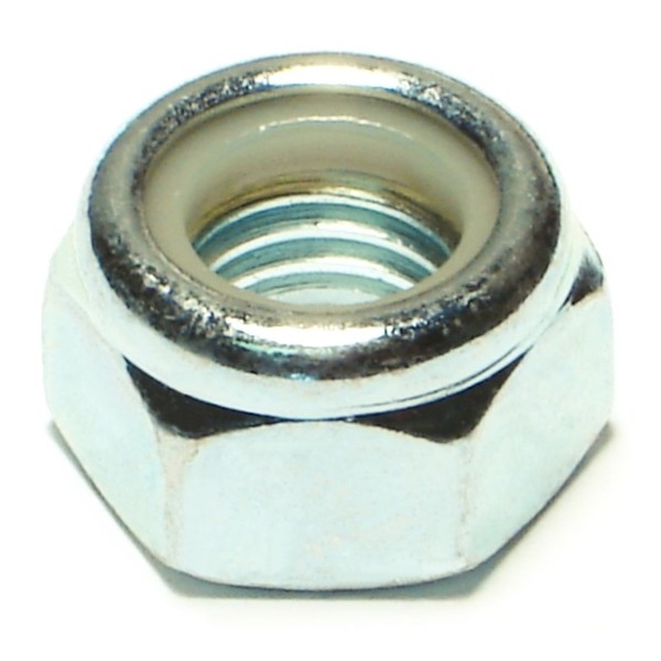 Midwest Fastener Nylon Insert Lock Nut, M12-1.75, Steel, Class 8, Zinc Plated, 25 PK 53668